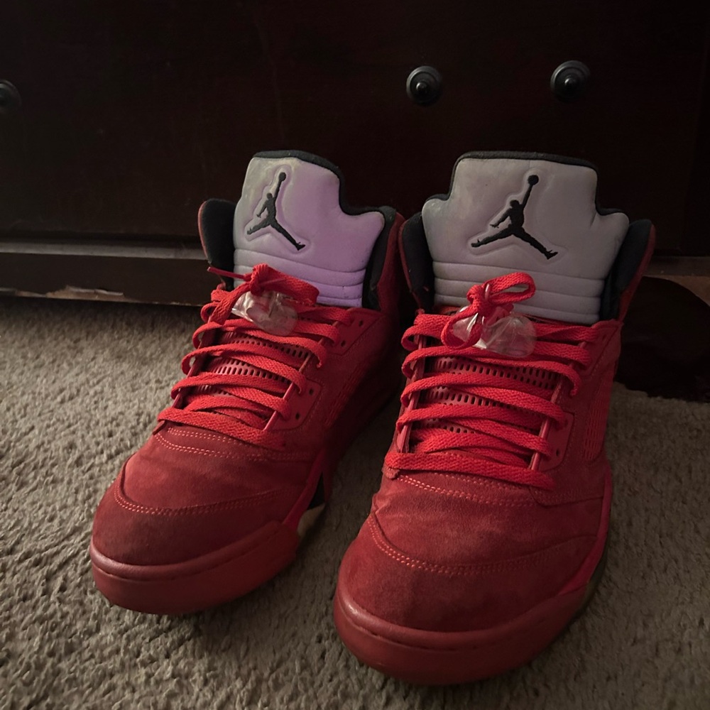 Red Suede Jordan 5